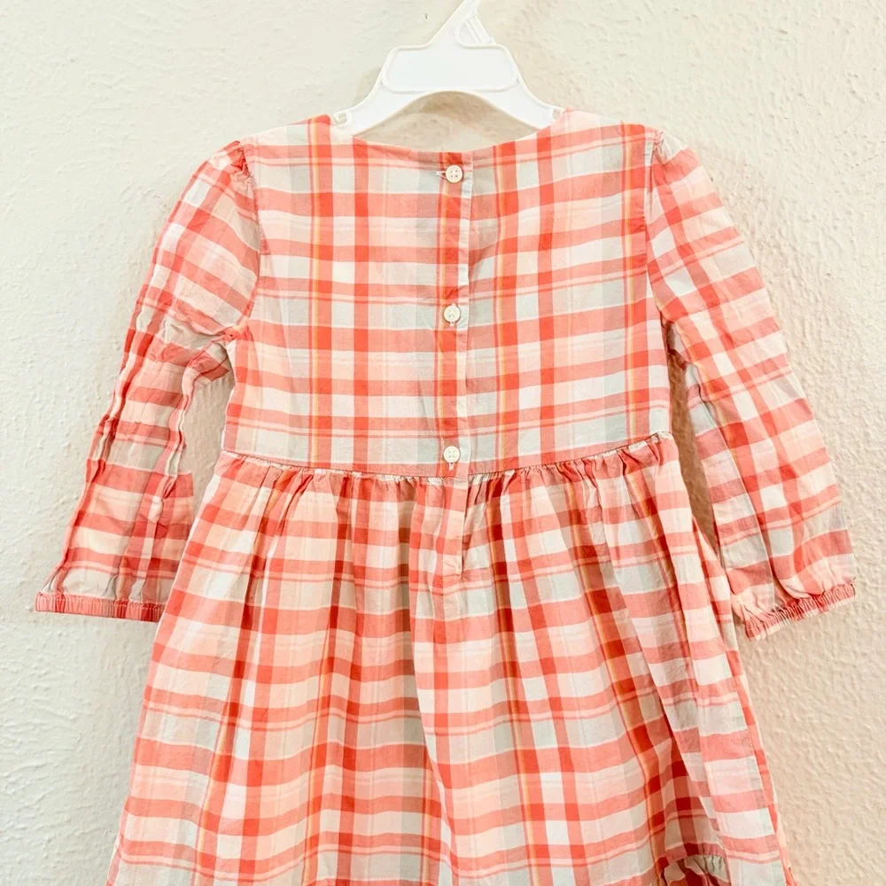 Oshkosh pale pink plaid ruffle dress